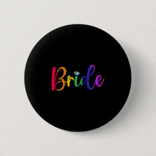 Gay Lesbian Lgbt Wedding Party Bridge T-Shirt Bach Button