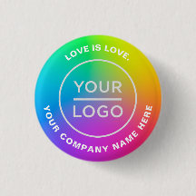 Gay Lesbian Pride Rainbow Flag Your Business Logo