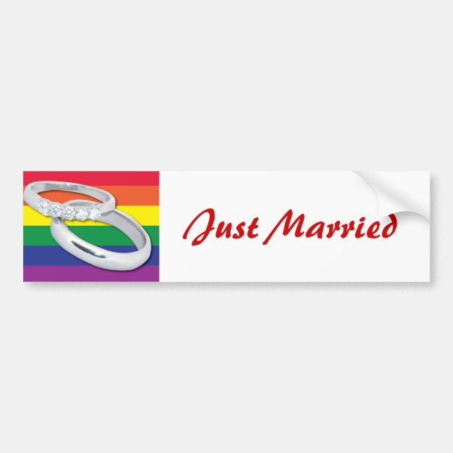 Gay Lesbian Wedding Autoaufkleber (Vorne)