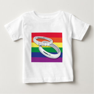 Gay Lesbian Wedding Baby T-shirt