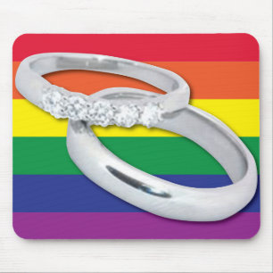 Gay Lesbian Wedding Mousepad