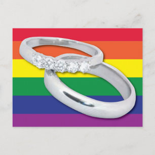 Gay Lesbian Wedding Postkarte