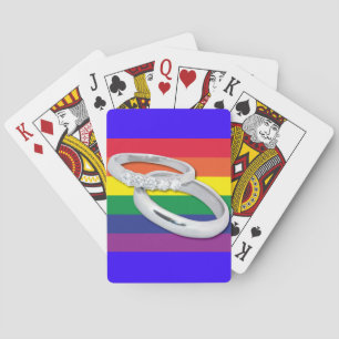 Gay Lesbian Wedding Spielkarten
