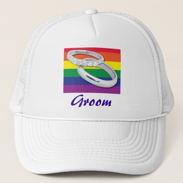Gay Lesbian Wedding Truckerkappe (Vorderseite)