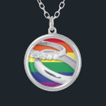 Gay Lesbian Wedding Versilberte Kette<br><div class="desc">Hochzeitsbanddesign</div>
