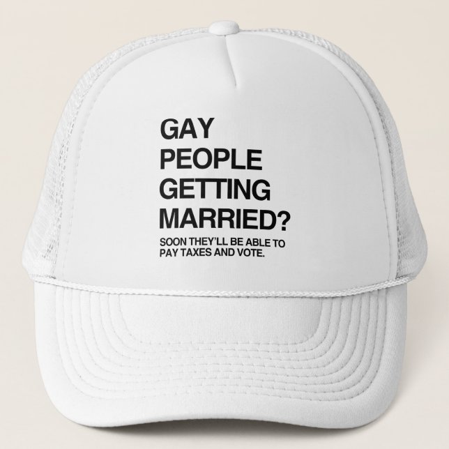 GAY LEUTE HEIRATEN TRUCKERKAPPE (Vorderseite)