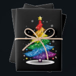 Gay LGBT Pride Rainbow Christmas Tree Merry Xmas Geschenkpapier Set<br><div class="desc">Gay LGBT Pride Rainbow Christmas Tree Merry Xmas</div>