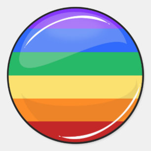 Gay Lgbt Pride Round Rainbow Flag Runder Aufkleber