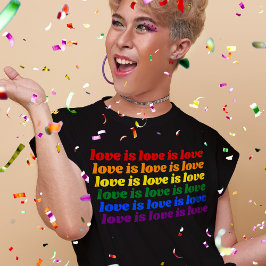 Gay LGBT Rainbow Pride Flag Liebe Liebe T-Shirt