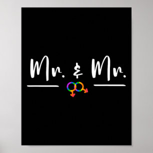 Gay Lgbt Wedding Party für Herrn und Herrn Honeymo Poster