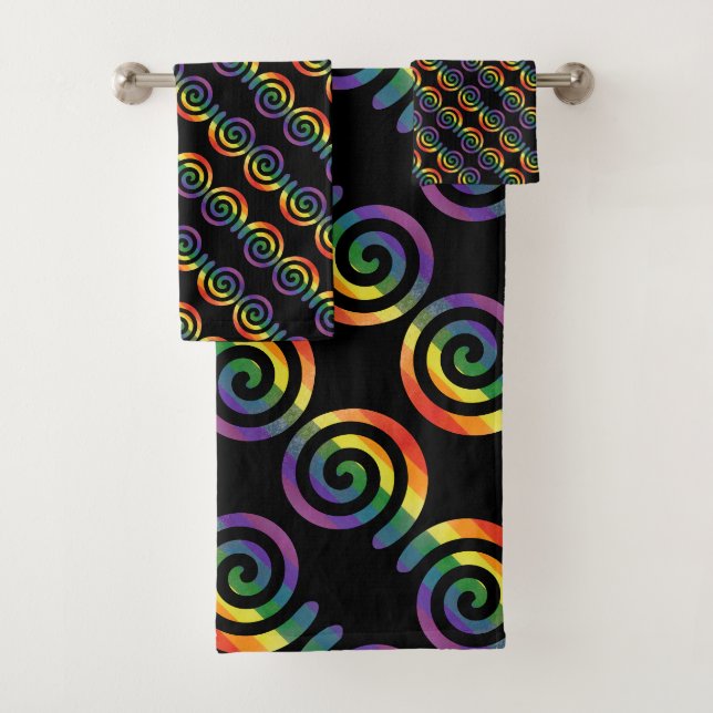 Gay LGBTQ Rainbow Pride Motif circulaire (En situation)