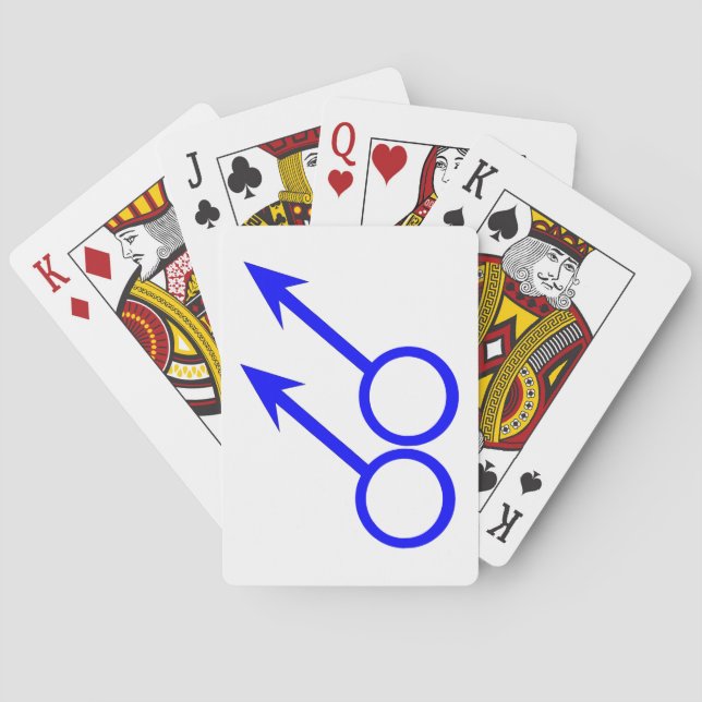 Gay Liebhaber spielen Karten Spielkarten (Rückseite)