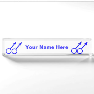 Gay Lovers Custom Desk Namplate Namensplakette