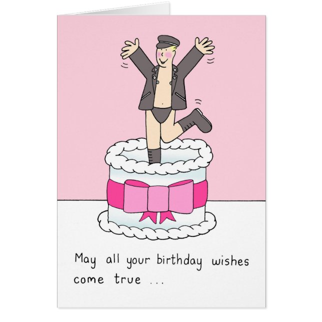 Gay Male Birthday Cartoon Spaß (Vorne)