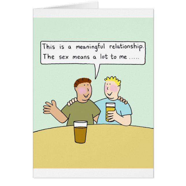 Gay Male Couple Relationship Cartoon Spaß (Vorne)