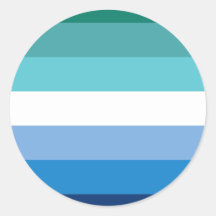 Gay Male Pride Flag (Azurblau)