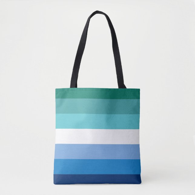 Gay Male Pride Flag (Azurblau) Tasche (Vorderseite)