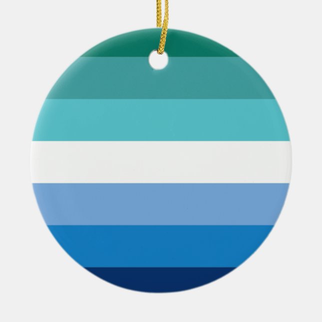 Gay Male Pride Flag Keramik Ornament (Vorne)
