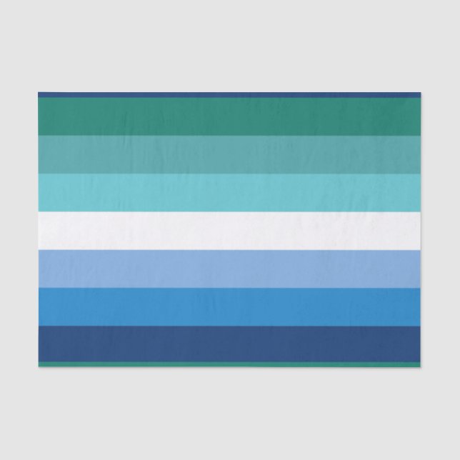 Gay Male Pride Flag Seidenpapier (Vorderseite)