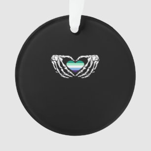 Gay Male Pride Squelette Halloween Mlm Goth Heart