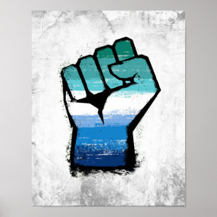 Gay Male Protest Faust Poster