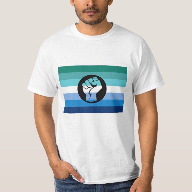 Gay Male Protest Flag T-Shirt (Vorderseite)