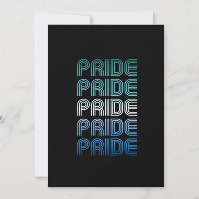 Gay Male Retro Pride Feiertagskarte (Vorderseite)