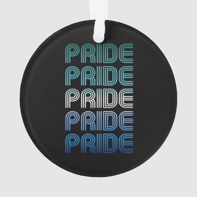 Gay Male Retro Pride Pride Ornament (Rückseite)