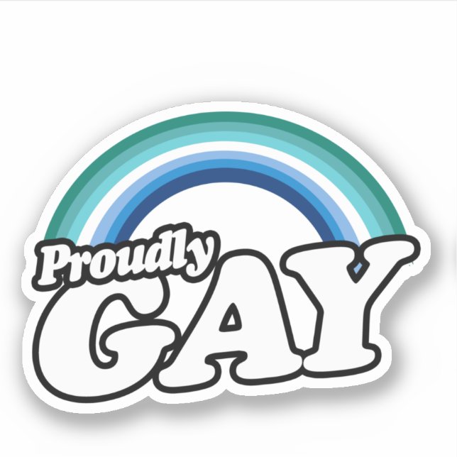 Gay Male und Stolz Aufkleber (Vorderseite)