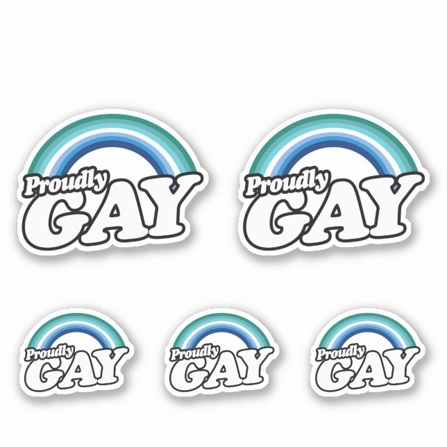 Gay Male und Stolz Aufkleber (Vorderseite)