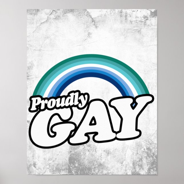 Gay Male und Stolz Poster (Vorne)