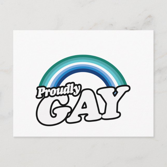 Gay Male und Stolz Postkarte (Vorderseite)