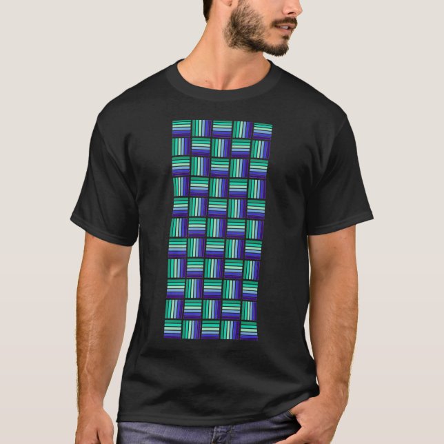 Gay Man MLM Pride Flag Checkered Pattern Men LGBTQ T-Shirt (Vorderseite)
