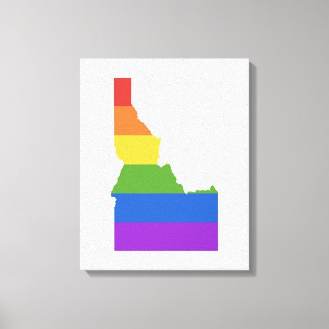 Gay Map USA | Staat Idaho Leinwanddruck (Vorderseite)