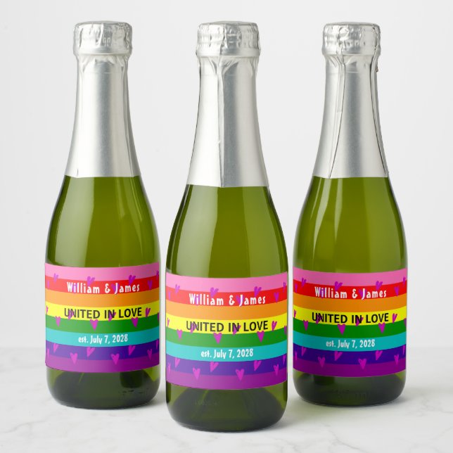 Gay Marriage Rainbow Flag Original 8 Streifen LGBT (Flaschen)
