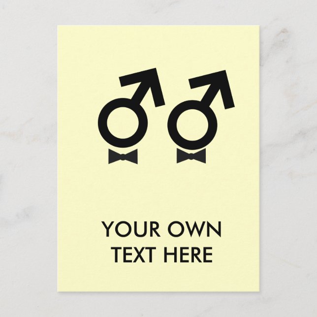 Gay Marriage T - Shirt Postkarte (Vorderseite)