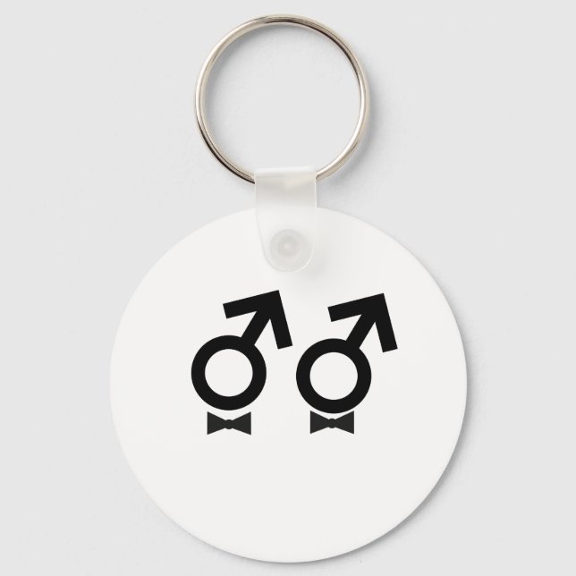 Gay Marriage T - Shirt Schlüsselanhänger (Vorderseite)