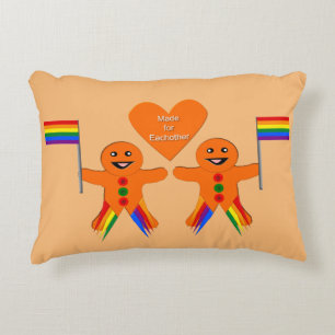 Gay Men Christmas Gingerbread Dekokissen