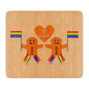 Gay Men Christmas Gingerbread Schneidebrett