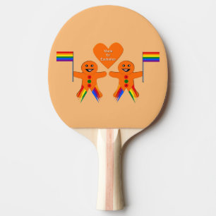 Gay Men Christmas Gingerbread Tischtennis Schläger