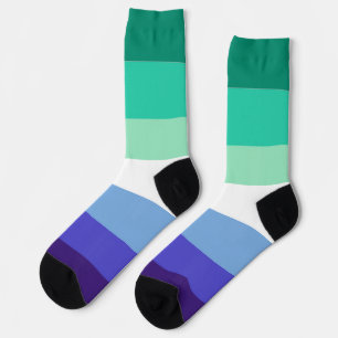 Gay Men Green Blue Lila gestreifte LGBT Socken