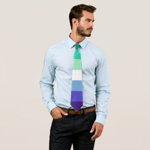Gay Men Green Blue Lila White Strike LGBT Krawatte