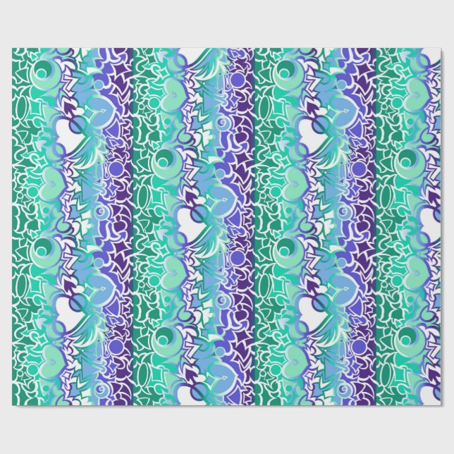 Gay Men MLM Pride Squiggle Geschenkpapier (Flach)