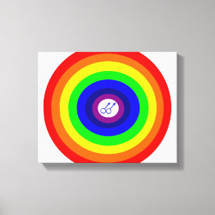 Gay Men Round Rainbow Canvas Print Leinwanddruck