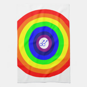 Gay Men Round Rainbow Küchentuch