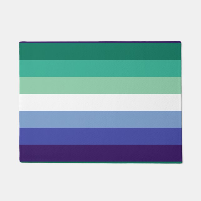 Gay Men Stolz, gestreift Print, LGBTQ PRIDE Fußmatte (Vorderseite)