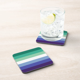 Gay Men Stolz, gestreift Print, LGBTQ PRIDE Getränkeuntersetzer