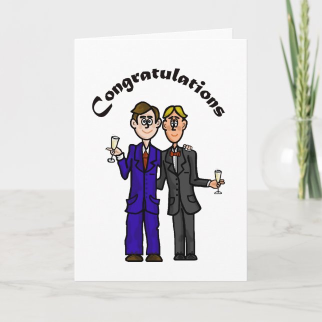 Gay Men Wedding Card passen sie an! Karte (Vorderseite)