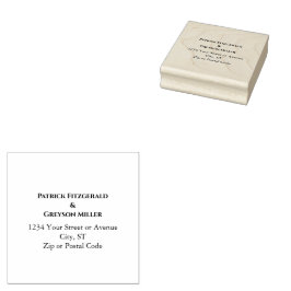 Gay Men Wedding Elegant Rainbow Gummistempel