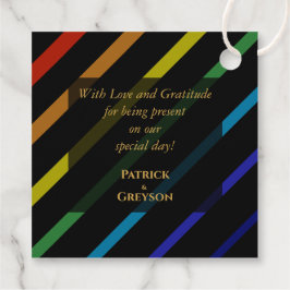 Gay Men Wedding Elegant Rainbow Thank You Geschenkanhänger